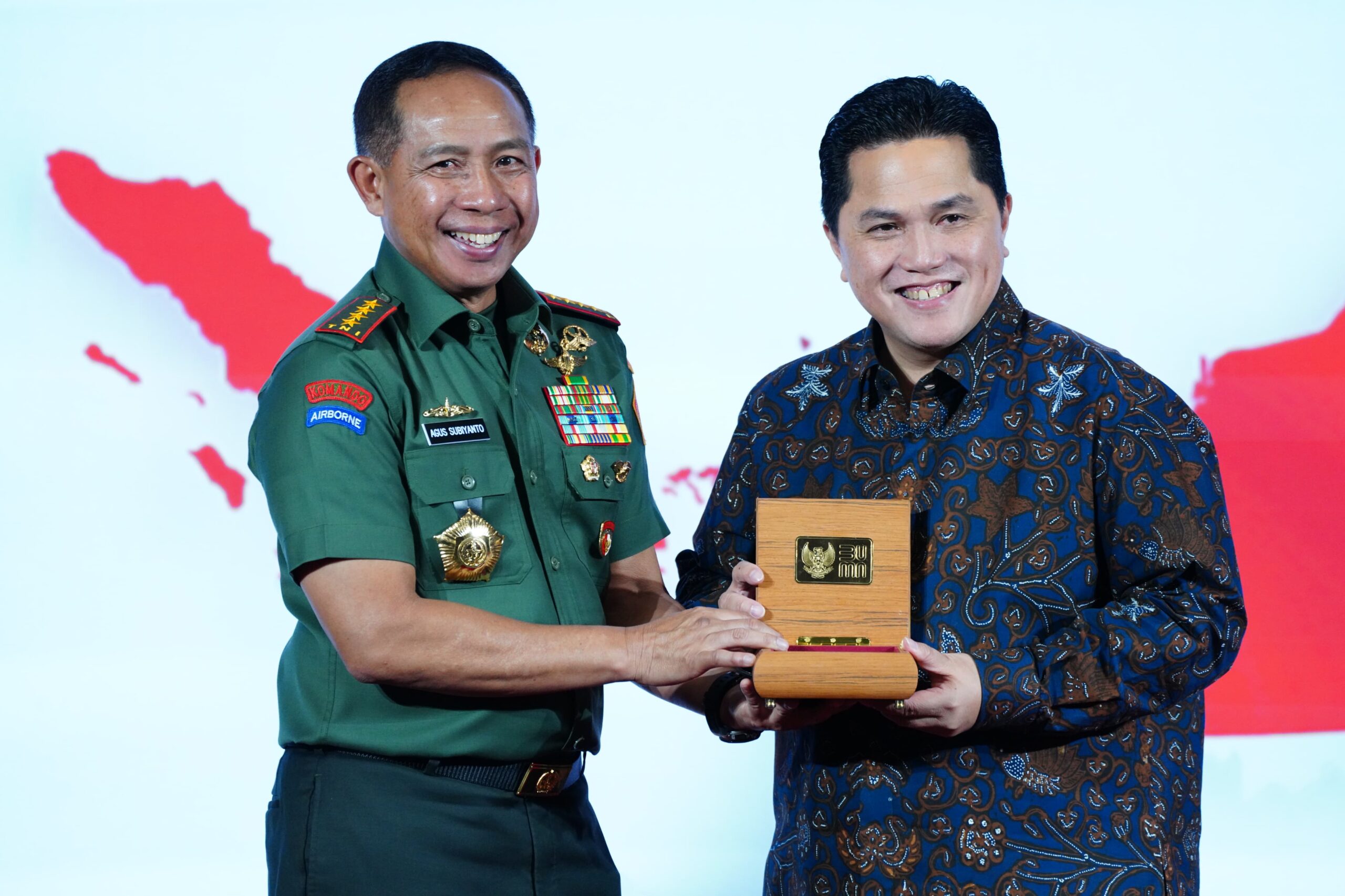Pererat Kerjasama TNI dan Kementerian BUMN Tandatangani Nota Kesepahaman