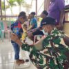 Awasi Tumbuh Kembang Anak Sejak dini, Satgas Yonif 726/Tml Gelar Posyandu Balita Di Perbatasan RI-PNG