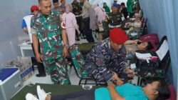 Sambut HUT ke-79 TNI, Satuan TNI wilayah Blitar Gelar Bakti Sosial Donor Darah