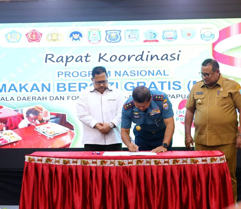 Dukung Program MBG, Pangkoarmada III, Hadiri Rapat Koordinasi Makan Bergizi Gratis (MBG) Tingkat Provinsi Papua Barat Daya