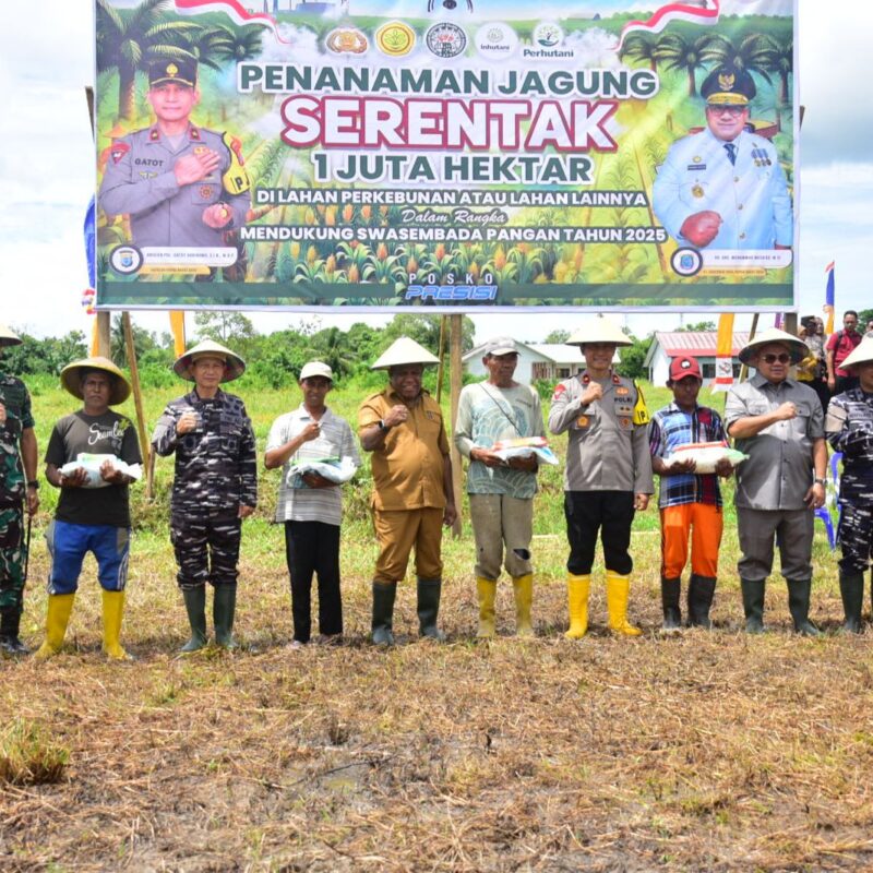 Dandenma Pasmar 3, Hadiri Penanaman Jagung Serentak 1 Juta Hektar