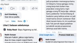 Tangkap Dan Penjarakan Dugaan (NDN.S) Akun Palsu, Diskriminasi Sebut Wartawan Abal-Abal, Langgar UUD Pers No.40 Tahun 1999.