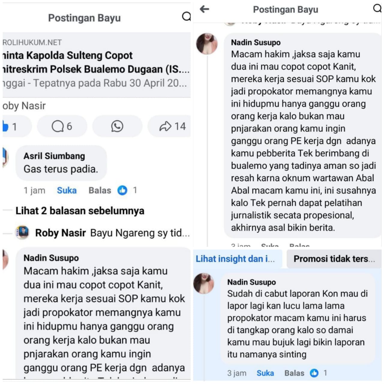 Tangkap Dan Penjarakan Dugaan (NDN.S) Akun Palsu, Diskriminasi Sebut Wartawan Abal-Abal, Langgar UUD Pers No.40 Tahun 1999