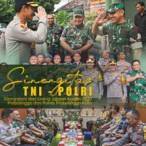 Perkuat Sinergitas, Kapolres Probolinggo Kota Kunjungi Kodim 0820