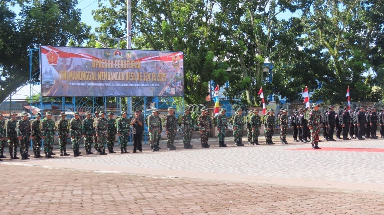 Berakhir Dengan Sukses, Dandim 1710/Mimika Bersama Pangdam XVII/Cenderawasih Menutup Kegiatan TMMD Reg Ke-124