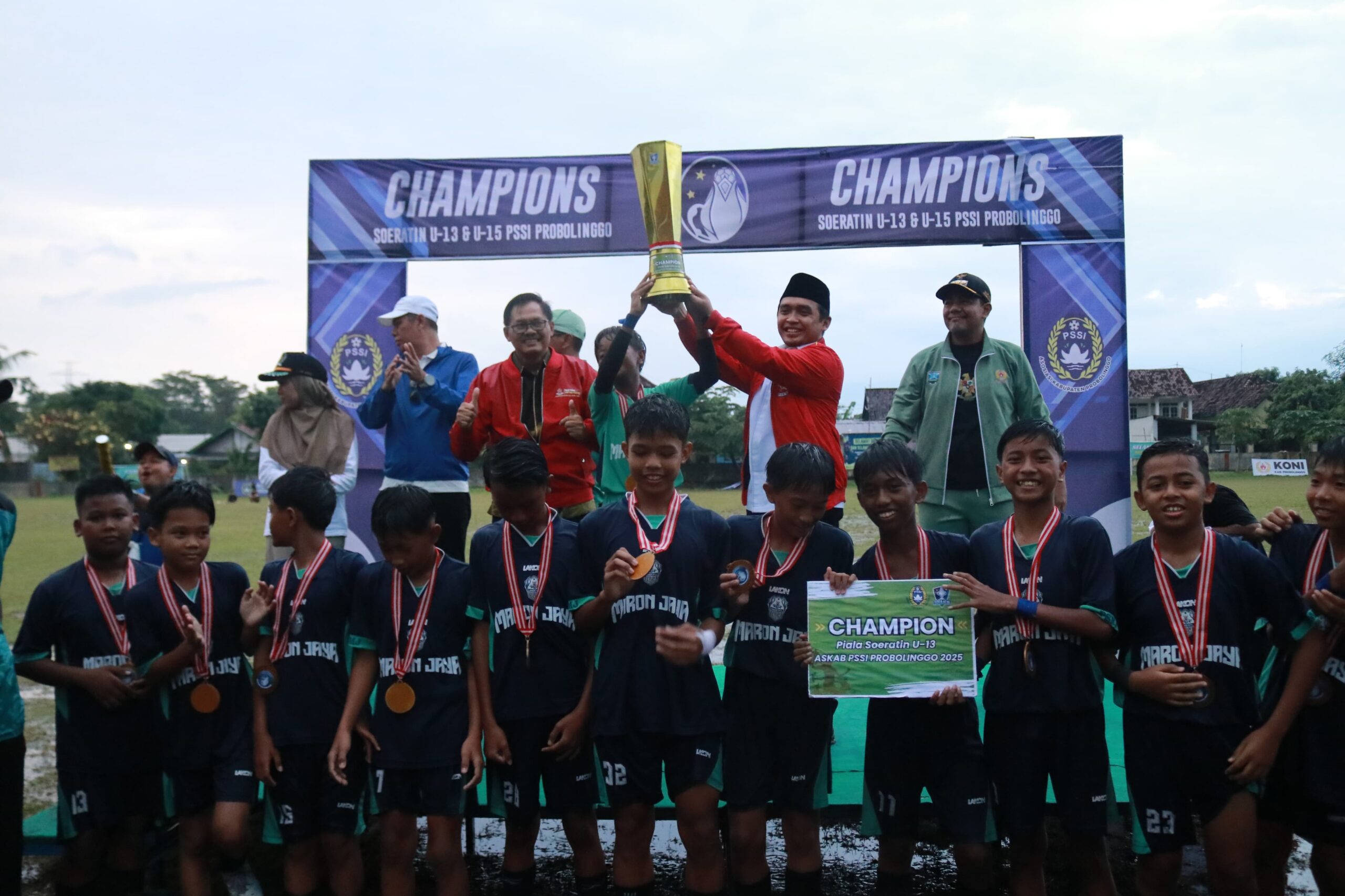 Piala Soeratin Bupati Cup U-13 & U-15 Probolinggo 2025 Resmi Ditutup