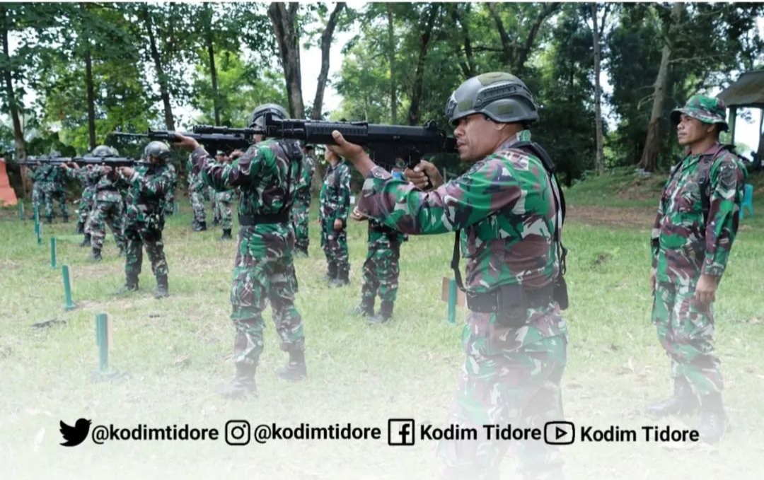Asah Naluri Tempur, Kodim 1505 Tidore Gelar Latihan Menembak