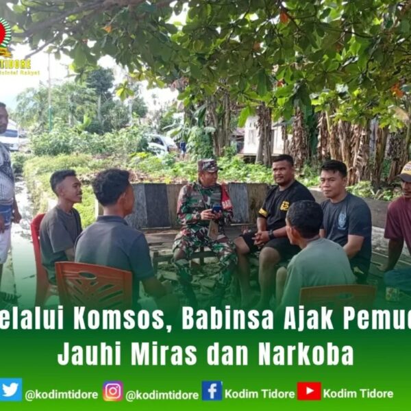 Melalui Komsos, Babinsa Ajak Pemuda Jauhi Miras dan Narkoba