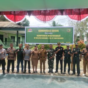 Perkokoh Hubungan Baik Demi Terwujudnya Kemanunggalan, Koramil 1710-07/Mapurujaya Gelar Komsos Bersama Komponen Masyarakat