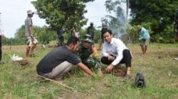 Wujud Kepedulian Lingkungan, Kodim 1002/HST Tanam 200 Pohon di Pengambau Hilir luar