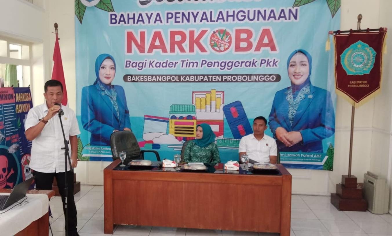 Bakesbangpol-TP PKK Probolinggo Berikan Sosialisasi Bahaya Penyalahgunaan Narkoba