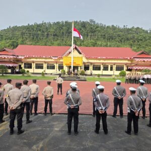 Kapolres Morowali Utara pimpin apel kesiapan pengamanan Pilkades serentak