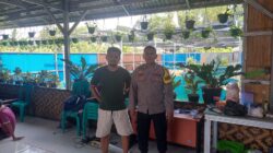 Dukung Ketahanan Pangan, Bhabinkamtibmas Polsek Tigaraksa Bripka M. Giri Manggala Kunjungi Warga Binaan Ketua Kelompok Budidaya Lele di Kp. Lewihalu