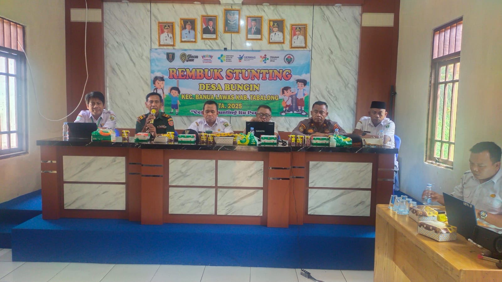 Danramil 1008-06/Banua Lawas Hadiri Rapat RKP dan Rembuk Stunting Desa Bungin Tahun 2025