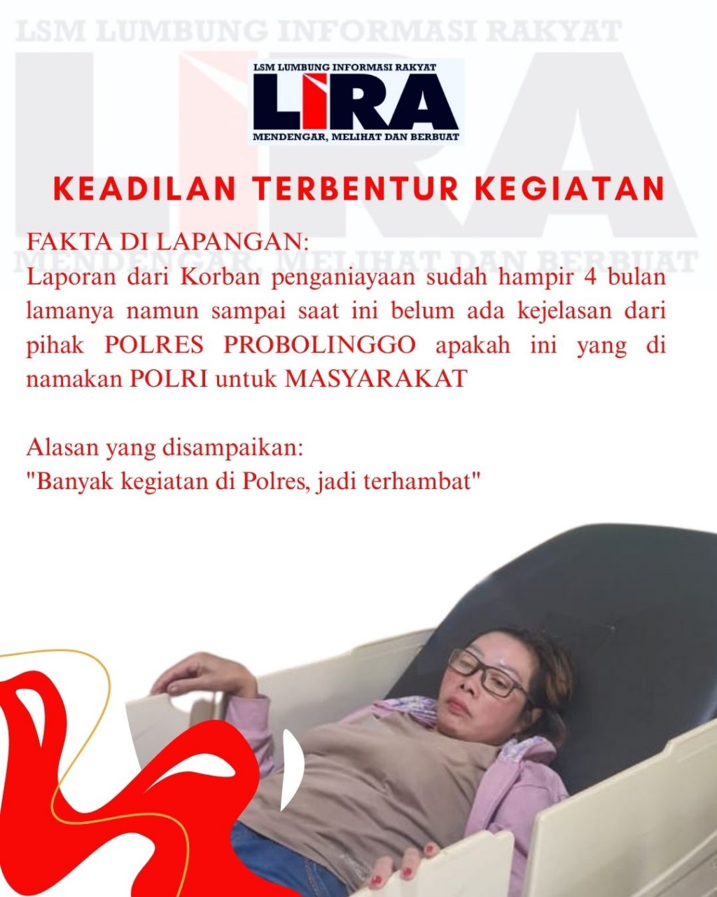 LSM LIRA Kritik Kinerja Polres Probolinggo Terkait Laporan Warga Lamban