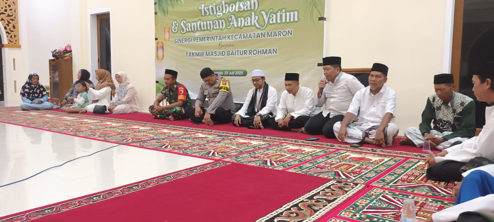 TNI Koramil Maron Gelar Istiqosah dan Santunan Anak Yatim Desa Wonorejo
