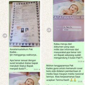 Kades Sumber Sari Diduga Palsukan Status untuk Nikah Siri dan Hasilkan Anak