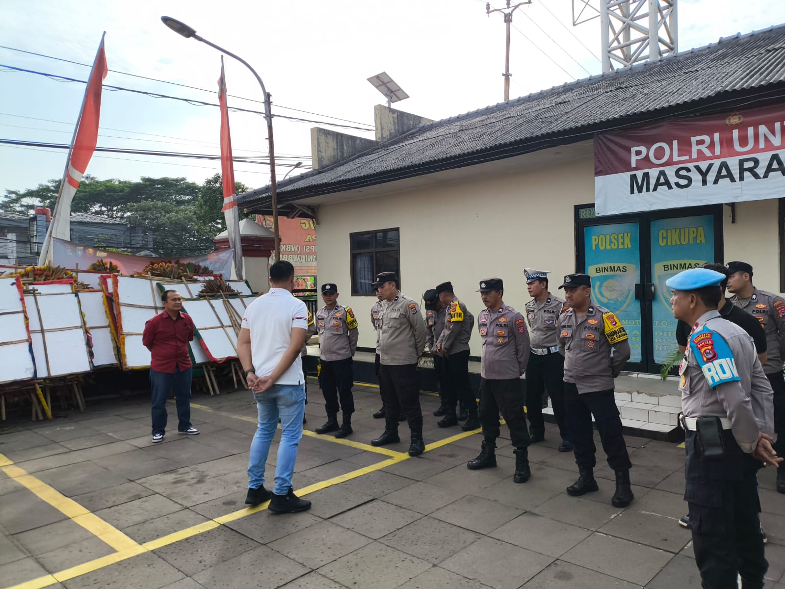 Kanit Reskrim Polsek Cikupa Tekankan Disiplin Lewat Apel Pagi