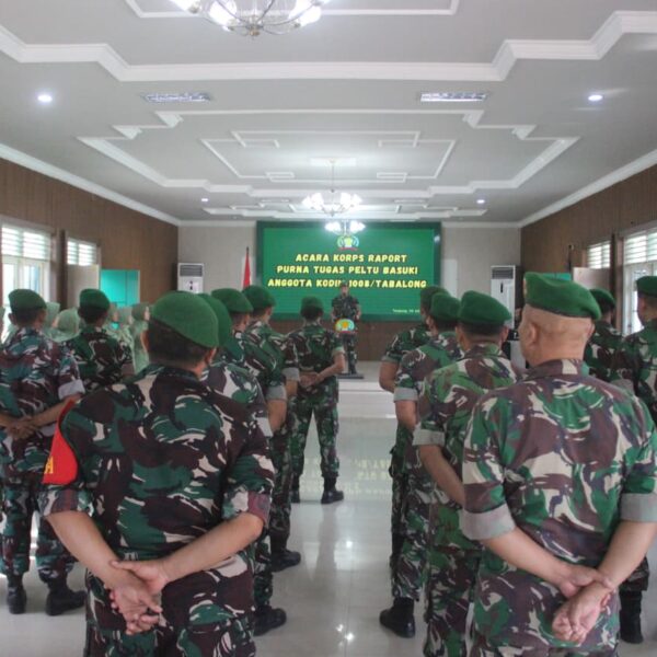 Dandim 1008/Tabalong Pimpin Acara Korpraport Purna Tugas Peltu Basuki