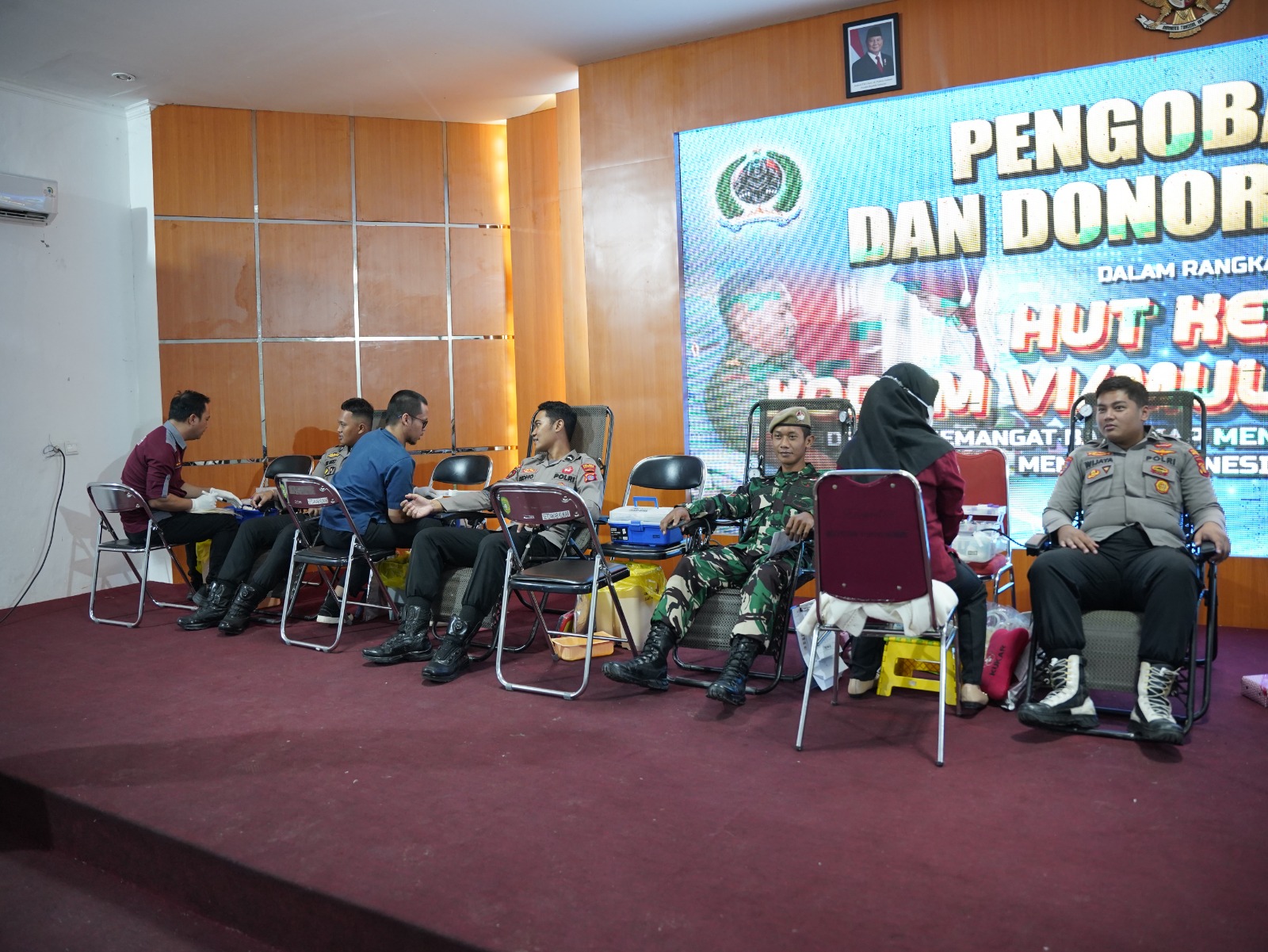 Rayakan HUT Kodam, Kodim 0906/Kkr gelar Pengobatan Gratis Dan Donor Darah
