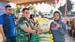 Sinergi Kodim 0808/Blitar Dan Bulog Salurkan Beras SPHP Untuk Warga Lewat Gerakan Pangan Murah