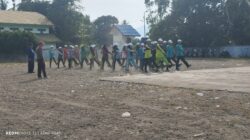 Semangat Calon Paskibraka Muara Uya Tak Luntur Di Bawah Panas