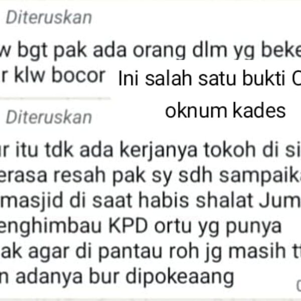 Diduga Iri Hati Terhadap Warga (B) Kades Pokeang Menuduh Tampa Alat Bukti.