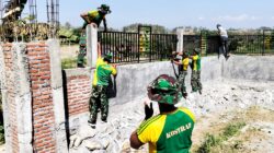 Satgas TMMD 125 Bojonegoro Bangun Pagar SDN Soko IV