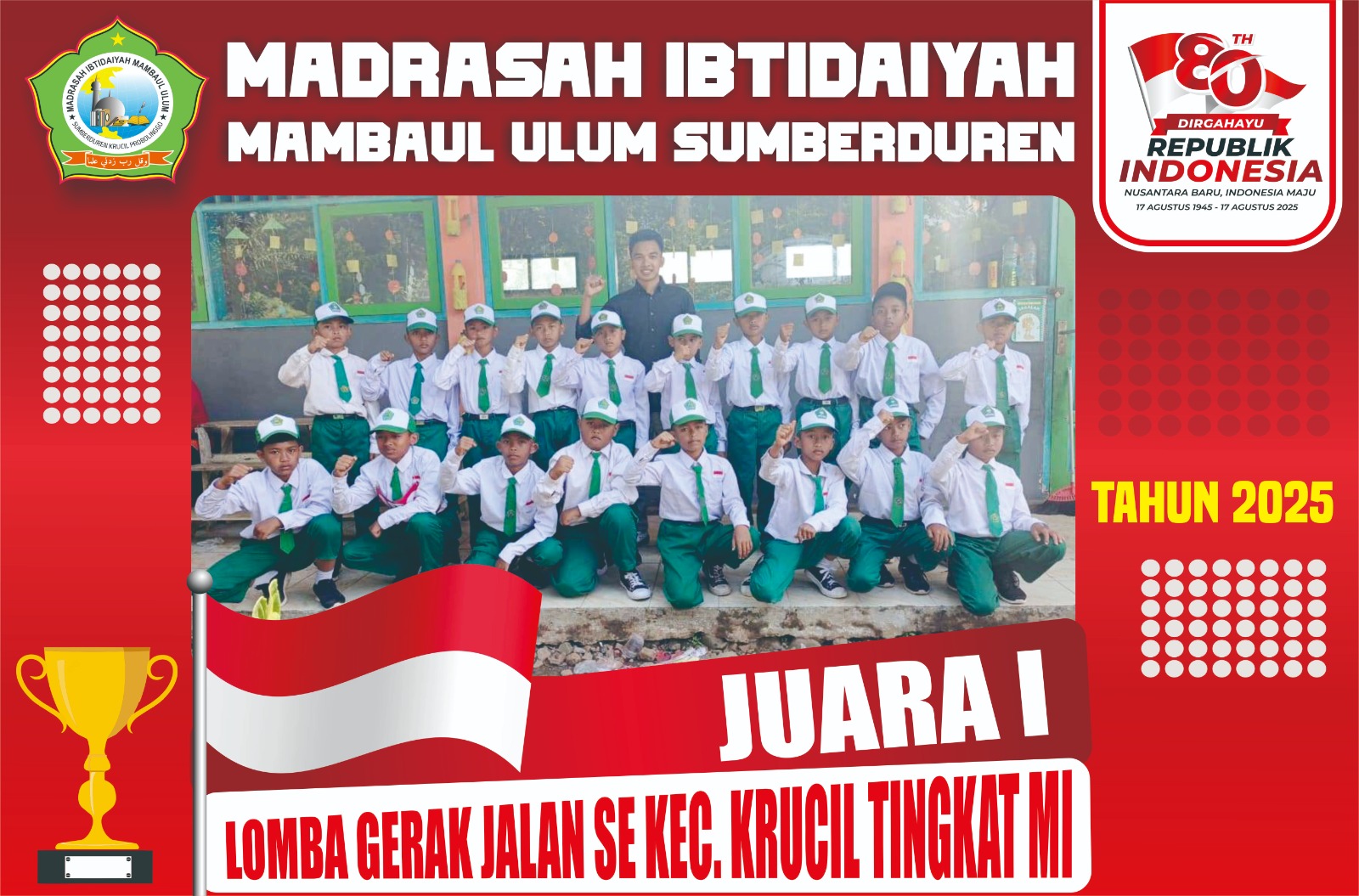 Madrasah Musden Sumberduren Pertahankan Gelar Juara Gerak Jalan Krucil Madrasah Musden Sumberduren Pertahankan Gelar Juara Gerak Jalan Krucil