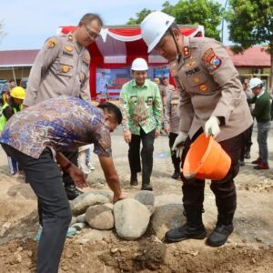Kapolres Probolinggo Lakukan Peletakan Batu Pembangunan Gedung Satreskrim