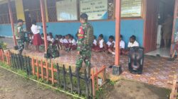 Gadik Merah Putih Satgas Yonif 312/KH, Disiplinkan Langkah, Satukan Hati Anak Negeri