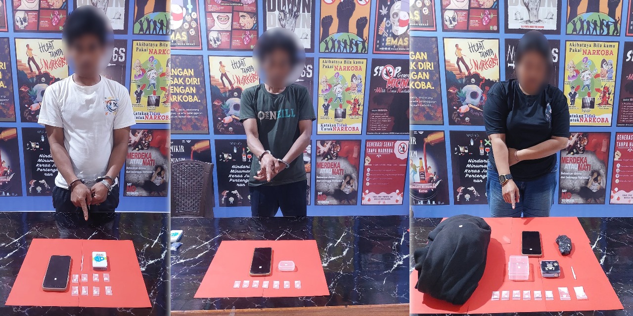 Satreskoba Polres Morowali Utara tangkap 3 pelaku dan sita 23 paket Shabu