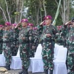 Danpasmar 1 Ikuti Upacara Pembaretan 527 Prajurit Muda Baret Ungu