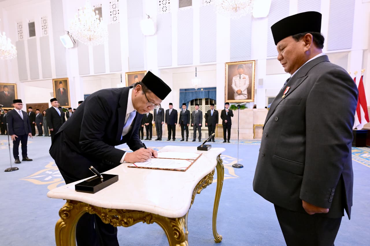 Panglima TNI Hadiri Pelantikan Menteri Kabinet Merah Putih Sisa Masa Jabatan Periode Tahun 2024-2029