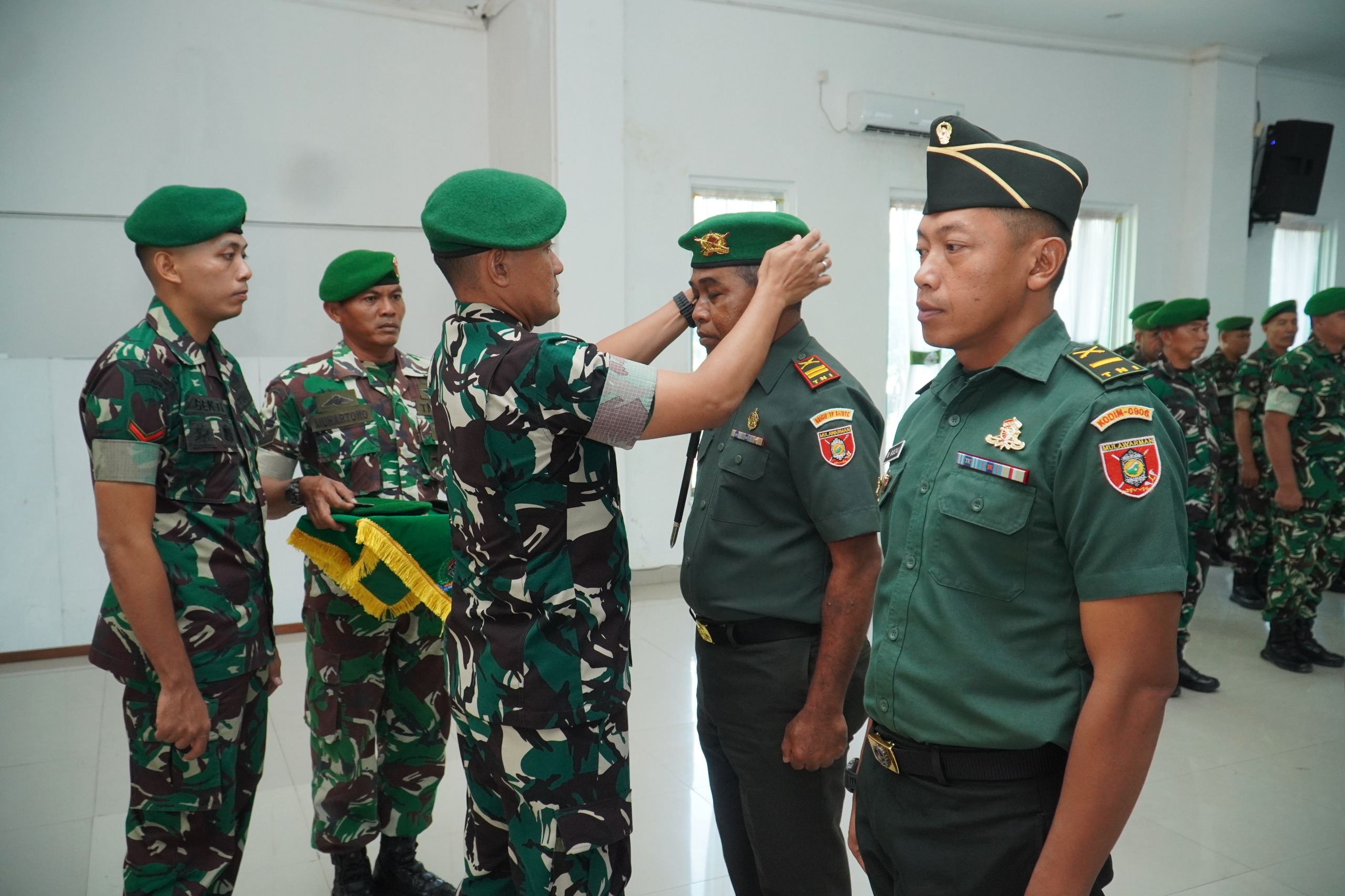 Korps Raport Pindah Satuan dan Purna Bakti, Dandim 0906/Kkr Berikan Apresiasi