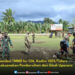 Menjelang TMMD ke-126, Lapangan Desa Wama Dirapikan untuk Upacara Pembukaa