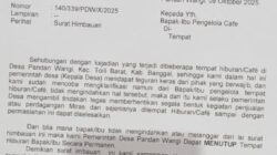 Diduga Ada Misteri Di balik Surat Himbaun Pemdes Pandan Wangi, Kepada Pemilik Cafe, Tidak Menjual Miras, Kemana Selama Ini ???