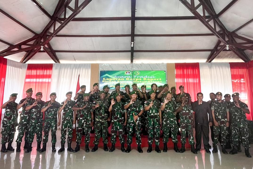 Dandim 1710/Mimika Pimpin Acara Tradisi Korps Pindah Satuan, Masuk Satuan dan Purna Tugas Personel Kodim 1710/Mimika