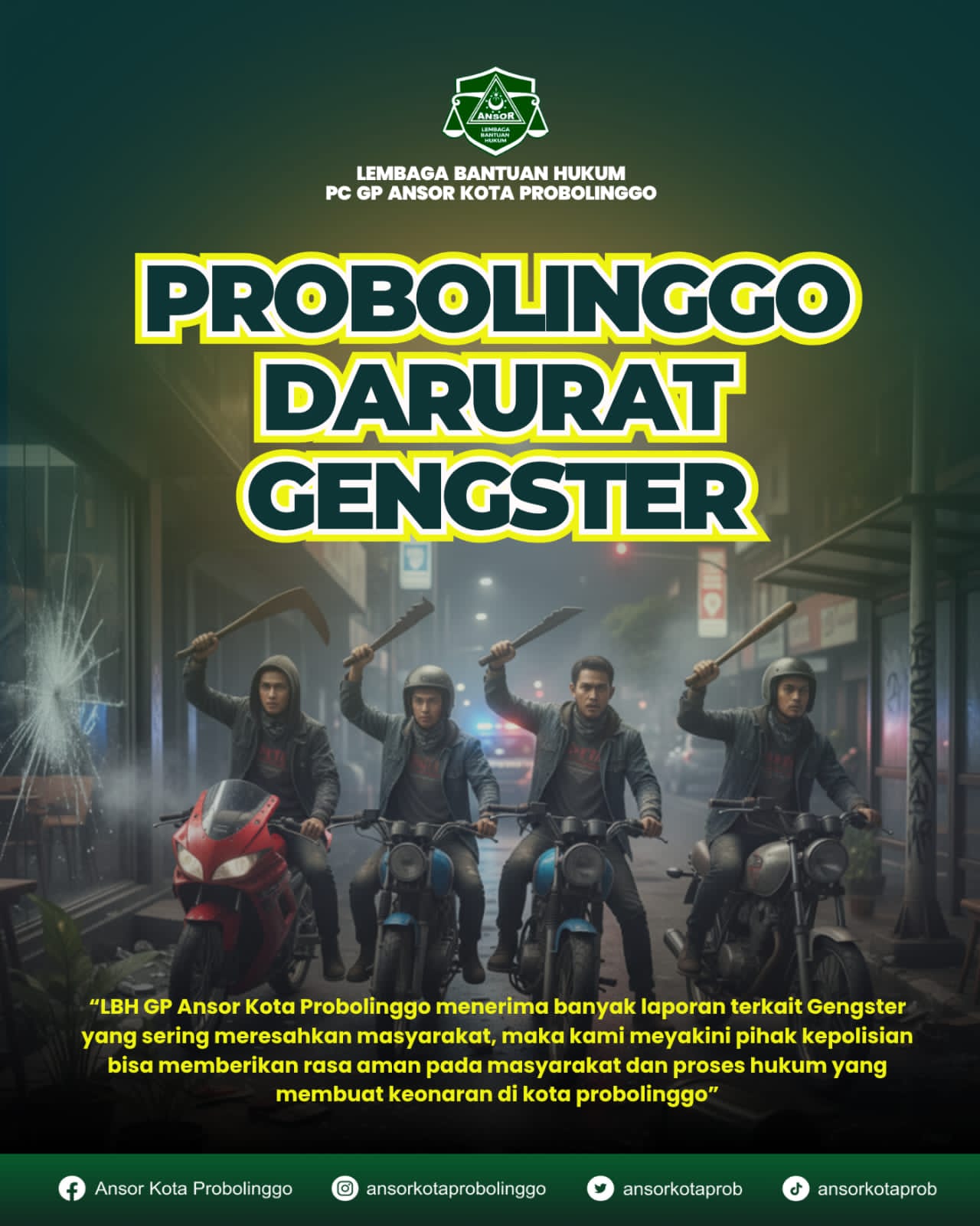 Kota Probolinggo Mencekam, LBH Ansor Serukan Penegakan Hukum dan Kewaspadaan Publik Kota Probolinggo Mencekam, LBH Ansor Serukan Penegakan Hukum dan Kewaspadaan Publik