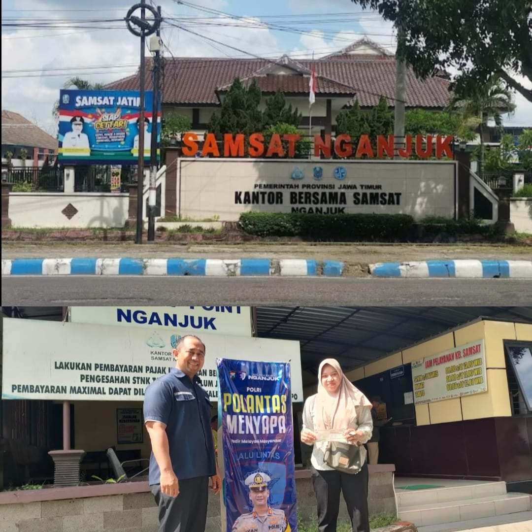 Polantas Polres Nganjuk, Berikan Pelayanan "Menyapa" Pengurusan Dokumen Kendaraan Melalui layanan Samsat Payment Point PKB
