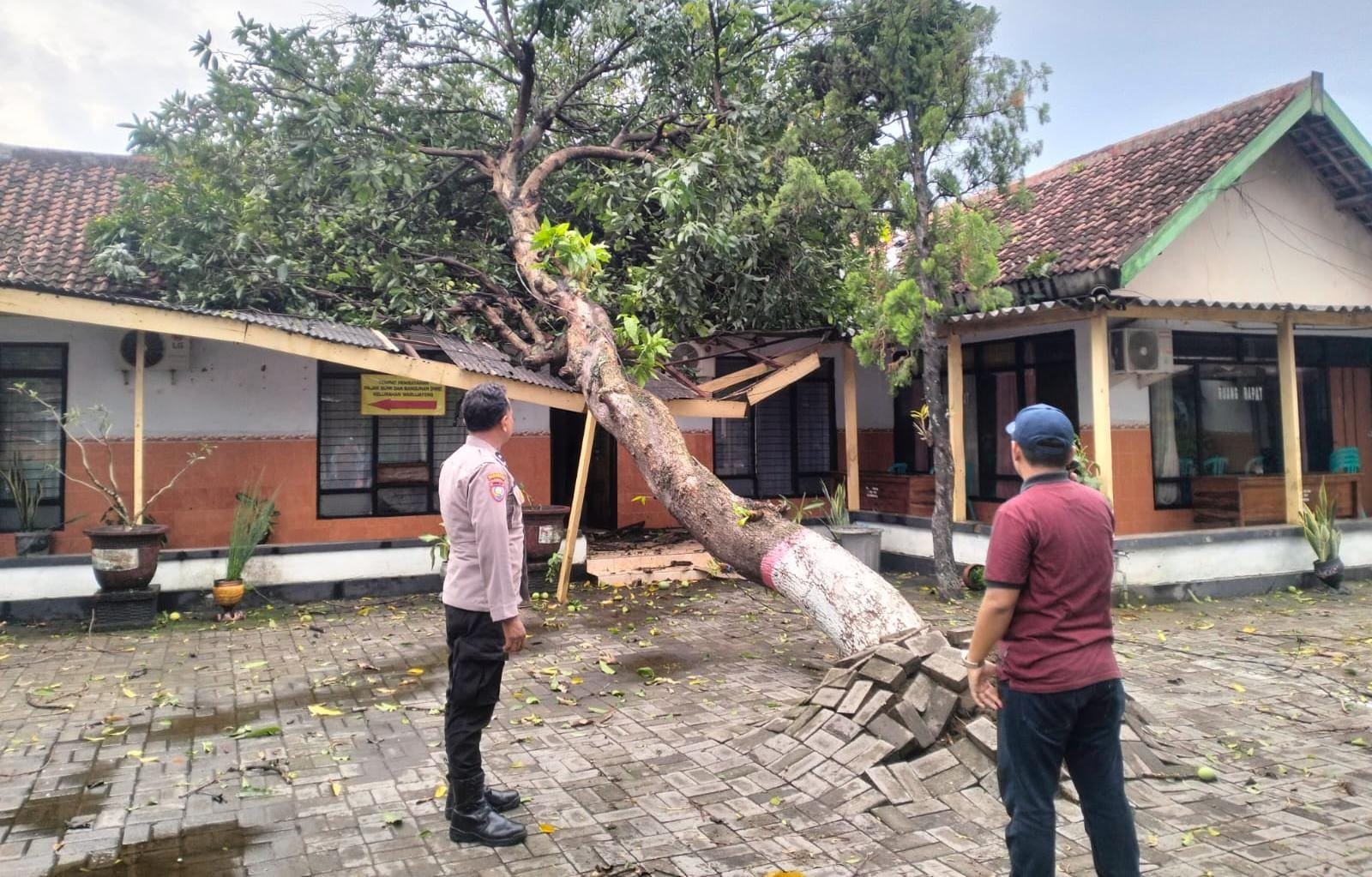 Gerak Cepat Polsek Warujayeng Tangani Dampak Angin Kencang di Tanjunganom Gerak Cepat Polsek Warujayeng Tangani Dampak Angin Kencang di Tanjunganom