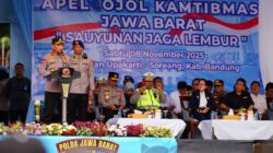 Kapolri Pimpin Apel Ojol Kamtibmas di Jabar: Bersatu Padu Jaga Keamanan