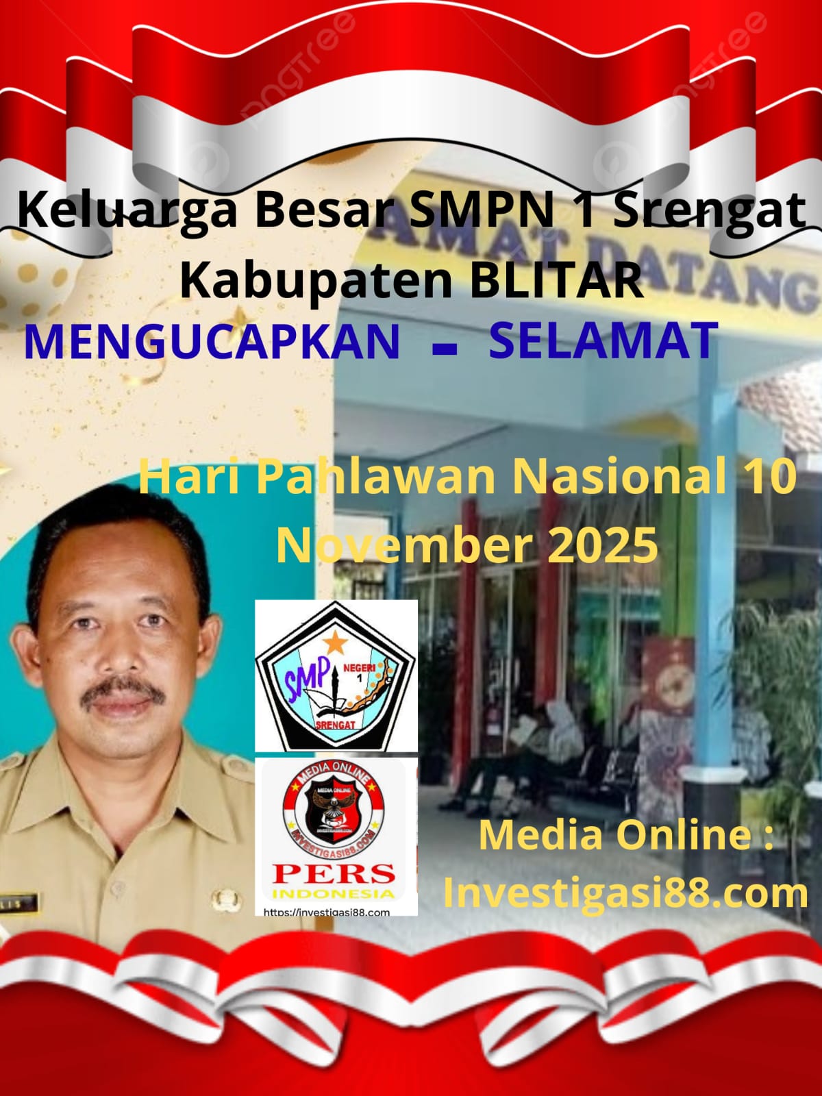 SMPN 1 Srengat Kabupaten Blitar Peringati Hari Pahlawan 10 November 2025, Kobarkan Semangat Juang Generasi Muda