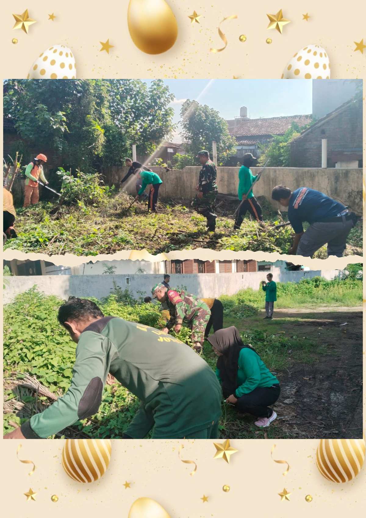 Peduli Kebersihan Lingkungan, Babinsa Joyotakan Bersama perangkat kelurahan Kerja Bakti Peduli Kebersihan Lingkungan, Babinsa Joyotakan Bersama perangkat kelurahan Kerja Bakti