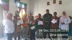 Babinsa Koramil 1505-02/Wasile Dampingi Warga Terima Bantuan Uang Tunai