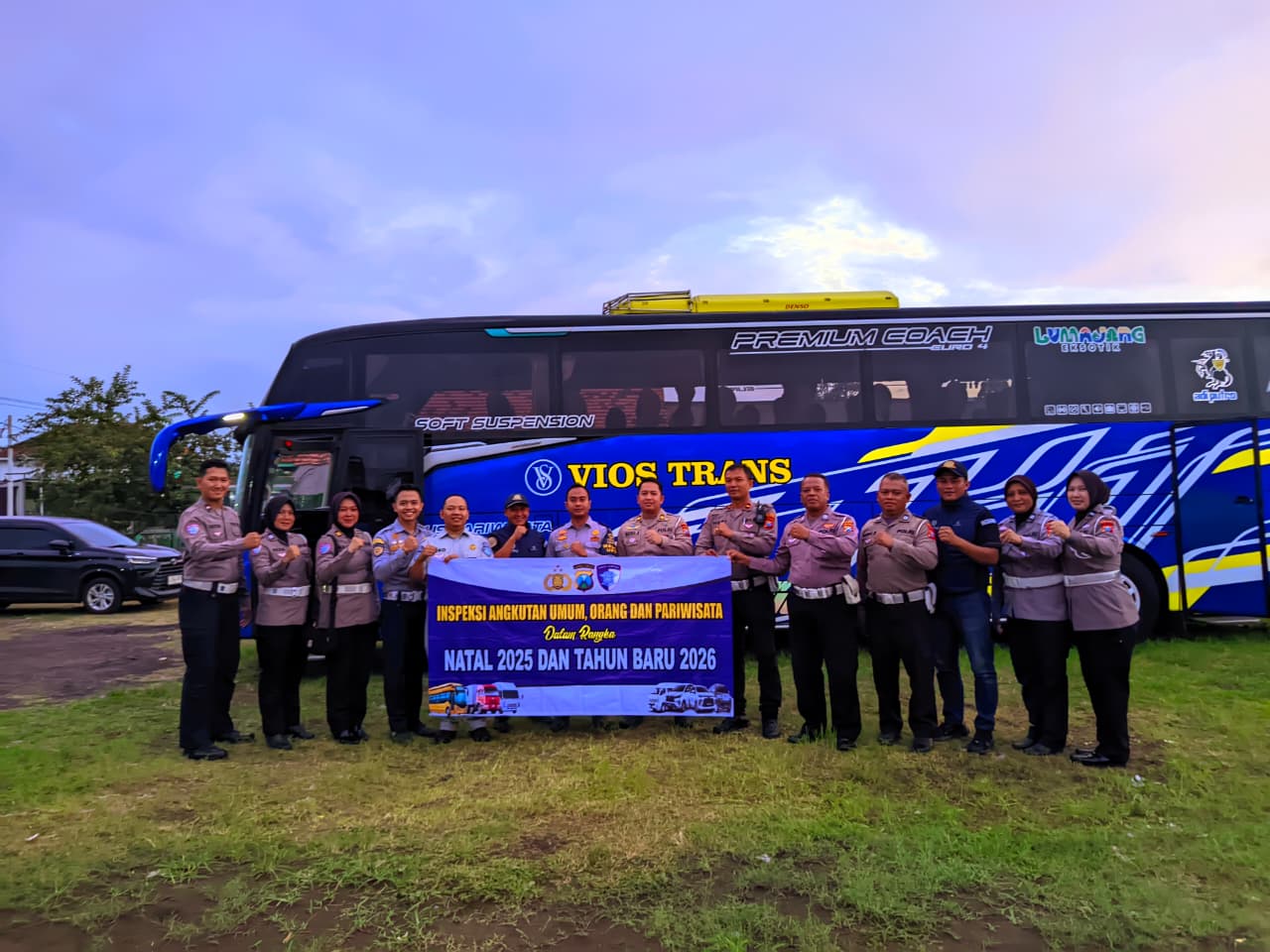 Pastikan Keamanan Pemudik, Polda Jatim Gelar Rampcheck Ketat di Pool Vios Trans Lumajang