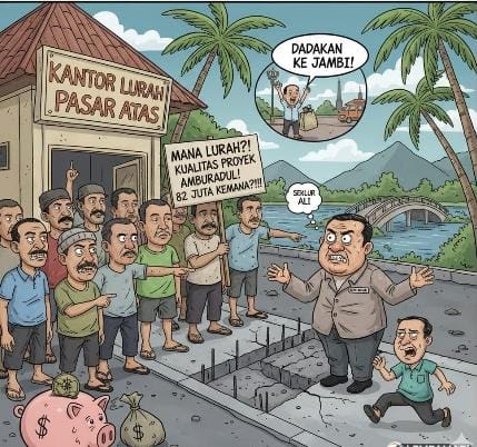 Mendadak ke Jambi, Lurah Absen Saat Warga RT 15 Protes Proyek Rabat Beton Mendadak ke Jambi, Lurah Absen Saat Warga RT 15 Protes Proyek Rabat Beton