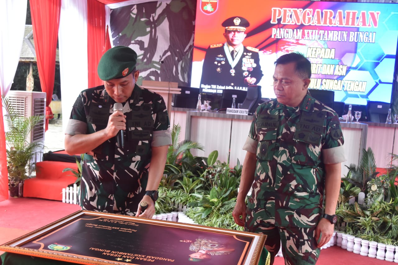 Pangdam Tambun Bungai Dorong Prajurit Kodim 1002/HST Sukseskan Program MBG dan Swasembada Pangan