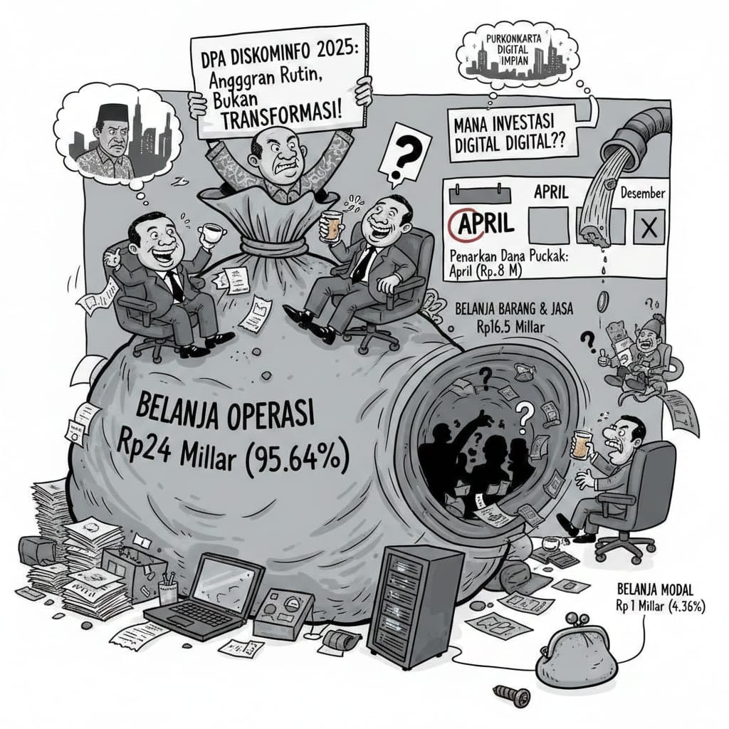 DISKOMINFO Purwakarta Habiskan Rp16,5 Miliar untuk Belanja Barang dan Jasa, Belanja Modal Hanya 4,36%