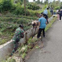 Koramil 1002-05/Pandawan Gelar Aksi Peduli Lingkungan di Desa Pandawan